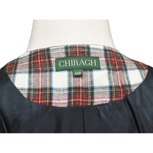 Mens Tartan Plaid Vest 44R White Red Green Lambswool Waistcoat XL Formal Wedding - Picture 3 of 9